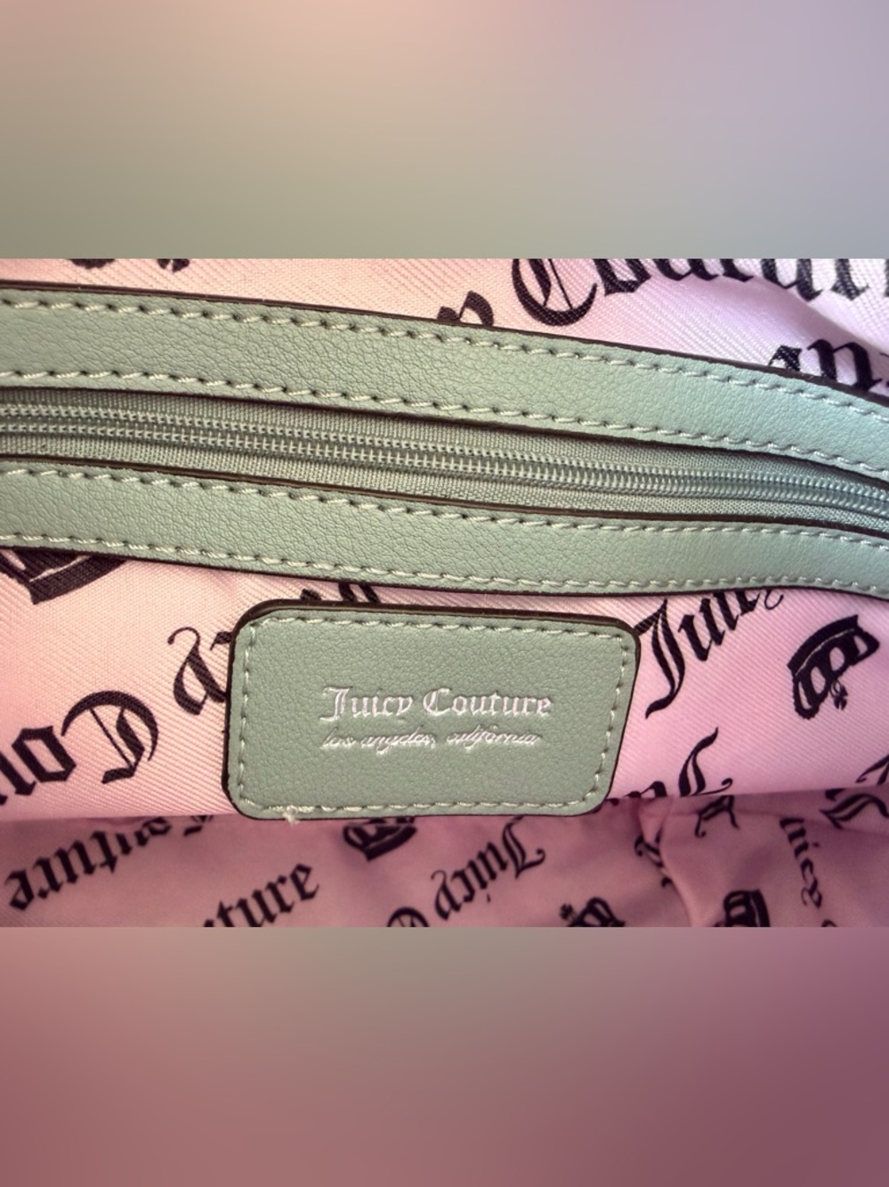 Juicy Couture Queen Couture Hobo Shoulder Bag in Sage Green. - Picture 10 of 16